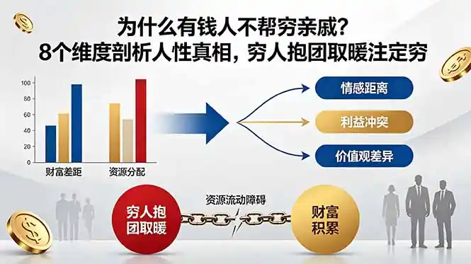为什么有钱人不帮穷亲戚?8个维度剖析人性真相,穷人抱团取暖注定穷
